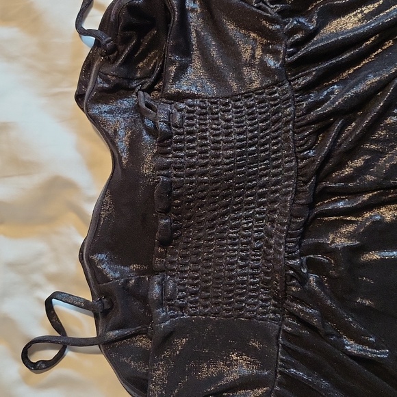 ****NWT*** size M Smash and Tess Double-Take Wide Leg Jumpsuit in Metallic Black - Picture 9 of 10